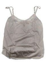 Vintage 80s Beige Lorraine Camisole Blue Tag