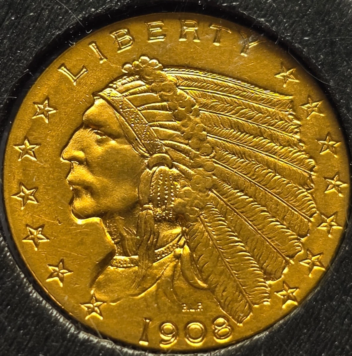 1908 Year Quarter Eagle $2.50 US Gold Coins (Pre - 1933) for sale