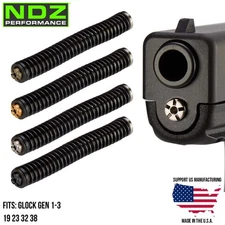 NDZ Glock 19 23 32 38 Gen 1-3 Stainless Steel Guide Rod Assembly ISMI Spring PVD
