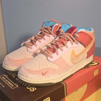 Nike Dunk Mid x Social Status Strawberry Milk Size 10.5 Brand New