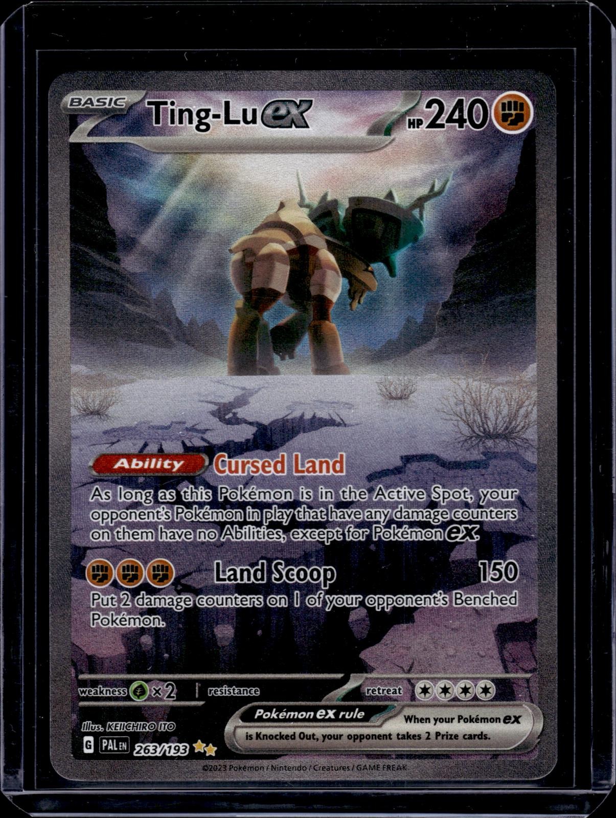 ting lu pokemon card value - ex 275/193 - Paldea Evolved Celebrate the legacy of your favorite tabletop game with this Ting Ting-Lu Holo Rare Pokemon Card