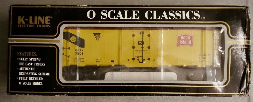 K-LINE TRAINS K-7608 ROCK ISLAND REEFER FREIGHT CAR - 0/027- NEW - Image 2 of 4