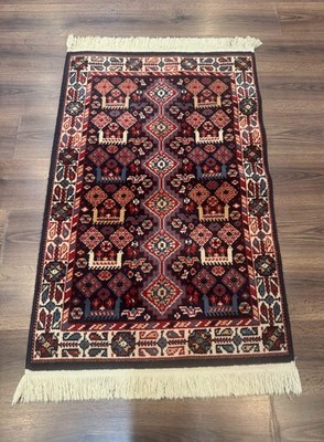 Small Karastan Rug 3x4, Yuruk Collection, Wool, Tribal, Geometric, Navy Blue