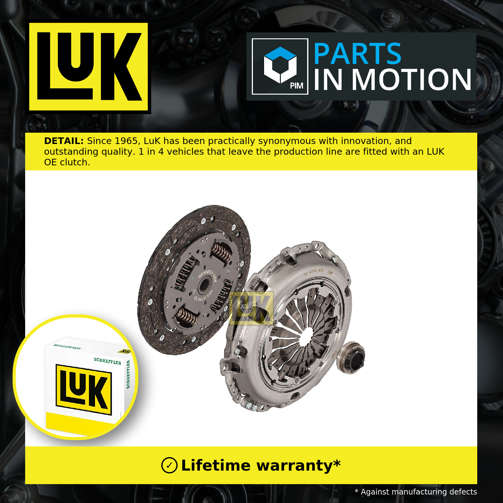 LuK Clutch Kit with Release Bearing Fits Citroen Fiat Vauxhall Peugeot 623332500 - Image 3