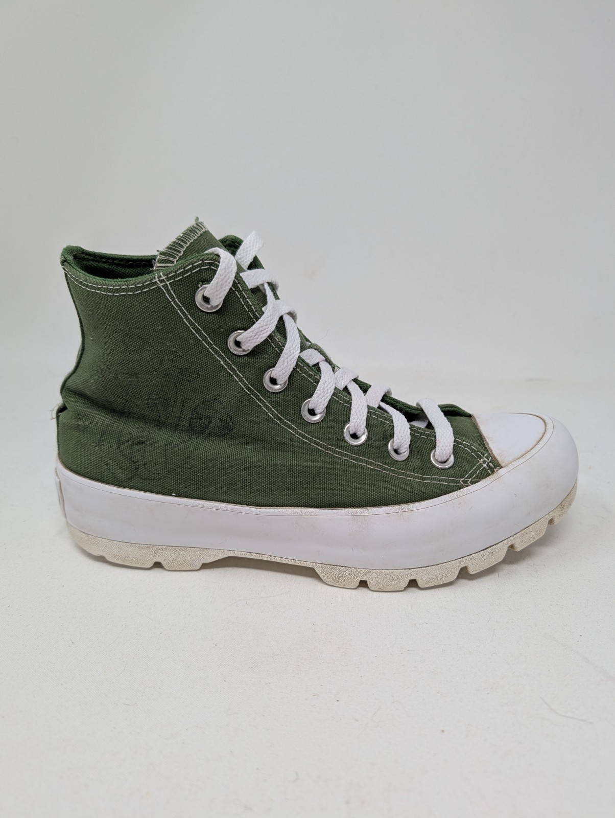 Converse Chuck Taylor Shoes Womens Size 8 Green Lugged Chunky Platform Comfort thumbnail 9
