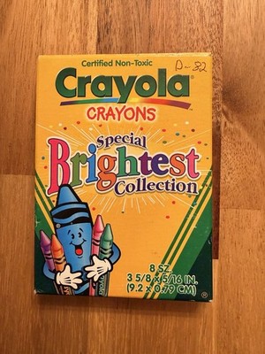 Vintage Crayola Binney & Smith 8ct Special Brightest Collection 1997 RARE