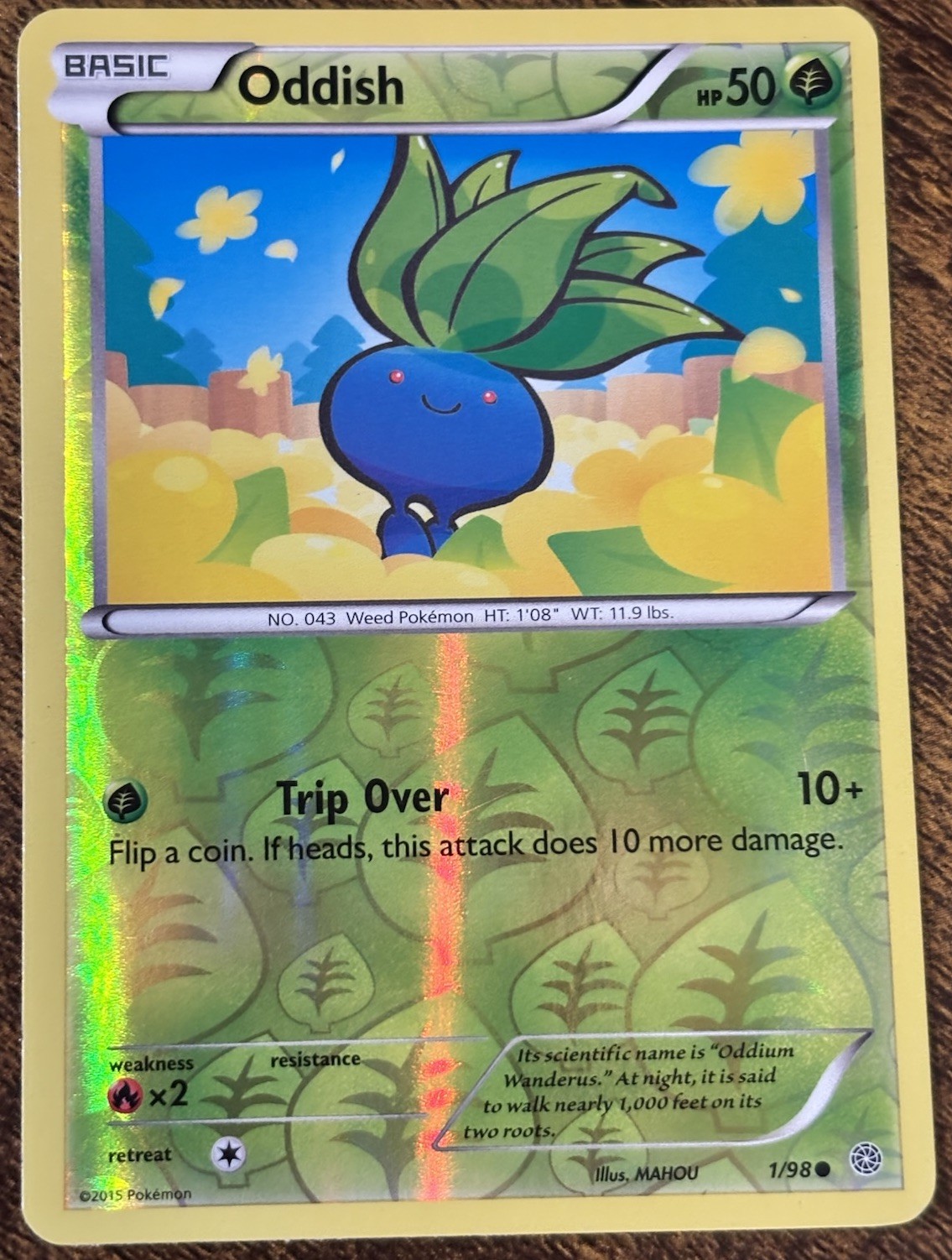 Oddish Common Reverse Holo - Ancient Origins 1/98 NM Pokémon TCG