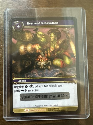 World of Warcraft Rest and Relaxation Loot Card *Unscratched