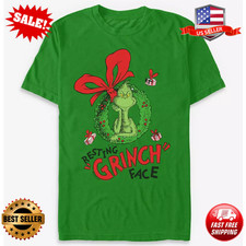 Dr. Seuss How The Grinch Stole Christmas Resting Grinch Face T-Shirt