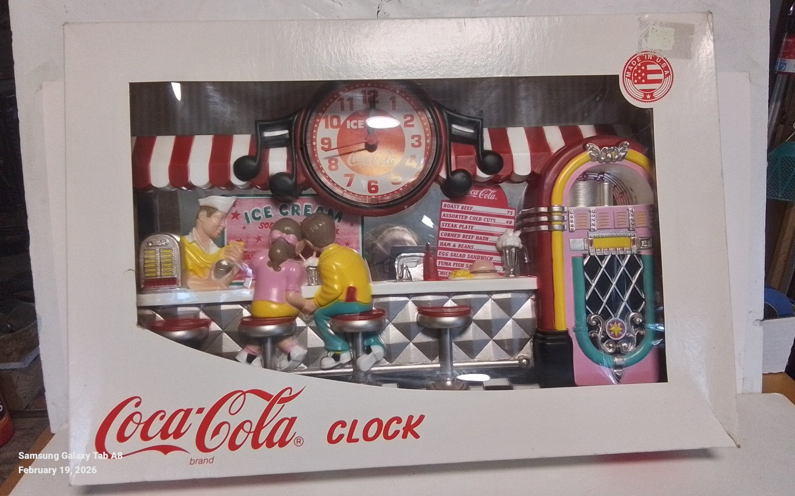 VINTAGE COCA-COLA WALL CLOCK 50s SODA SHOP MEMORABILIA