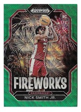 2023 Nick Smith Jr. Panini Prizm Draft Picks Fireworks Green Wave Rookie