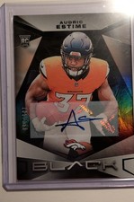 2024 Panini Black - Rookies Audric Estime #105 Autographs /199 (AU, RC)