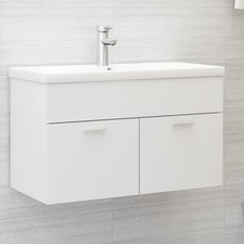 Armoire d'Evier et Lavabo Intégré Meuble Vasque Salle de Bain Aggloméré vidaXL