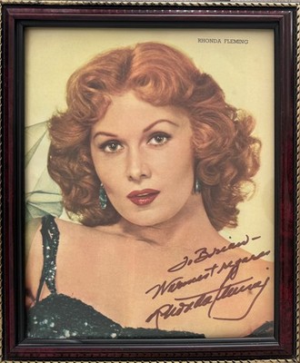 Rhonda Fleming, berühmte USA, Schauspielerin, handsigniertes Foto 25 cm x 20 cm mit COA
