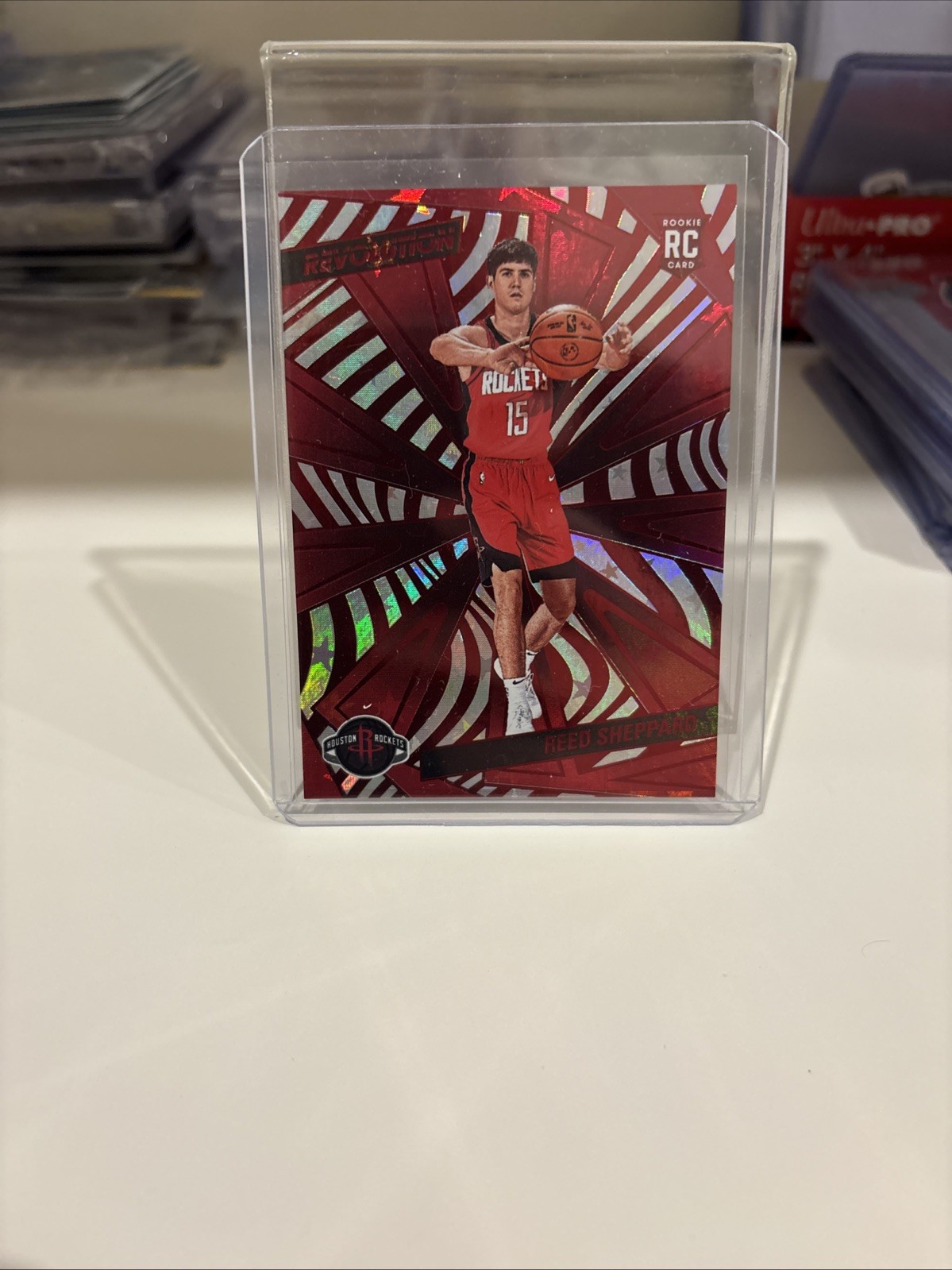 2024-25 Panini Revolution - Rookies Reed Sheppard #145 Red Astro /299 (RC)