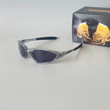 Oakley Minute Gen1 Minute 1.0 Sunglasses Transparent Gray Frame Black Lens