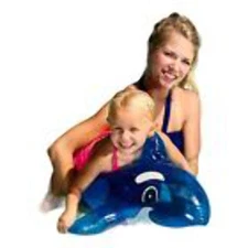 27931 - H2OGO Whale Rider On 35.8" Inflatable Water Slide for Summer Backyard Fu