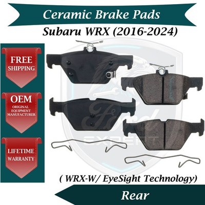 New OE Rear Ceramic Brake Pads Kit For 2016-2024 Subaru WRX/STI 9 Yr Warranty