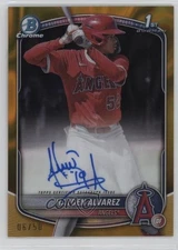 2025 Bowman Chrome Prospect Gold Lava Refractor /50 Hayden Alvarez #CPA-HA Auto