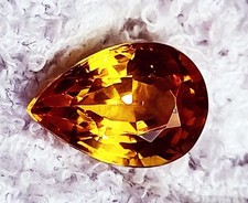 6.80 Ct Natural Yellow Sapphire Pear Shape Certified Loose Gemstones