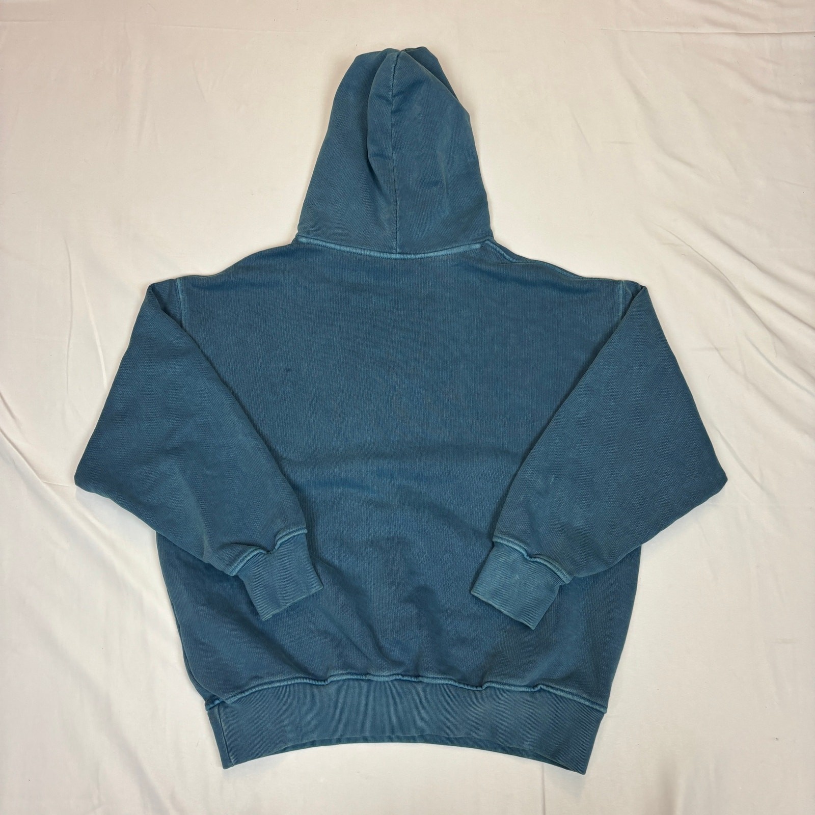 Velour Garments Blue Hoodie Men's XS Organic Cotton Minimalist