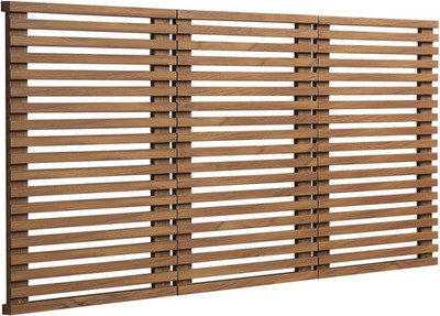 Stylish Mid-Century Walnut Wall-Mount Headboard for Queen Beds