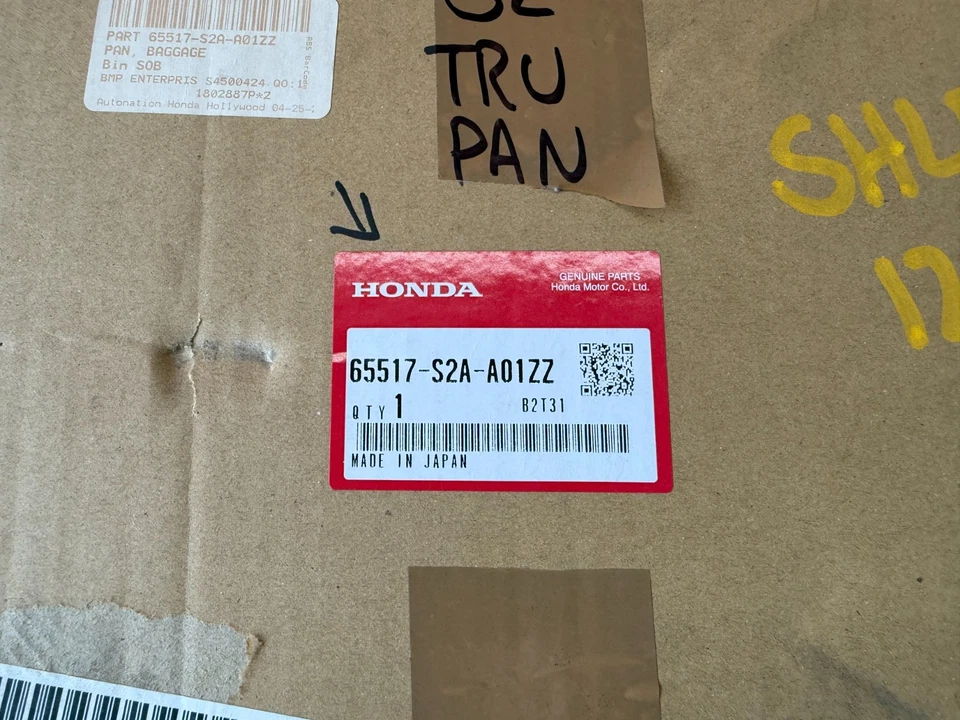 00-09 HONDA S2000 - PANELA DE BAGAGEM - NOVA NA CAIXA - PEÇA # 65517-S2A-A01ZZ - Imagem 3 de 4