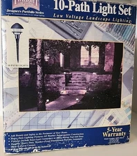 TWILIGHT Landscape Lighting Kit 10 Path Tier Lights Low Voltage NEW