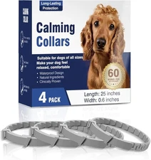Calming Collars for Dogs of all Sizes - Box of 4 Collars with Pheromones 25" NEW