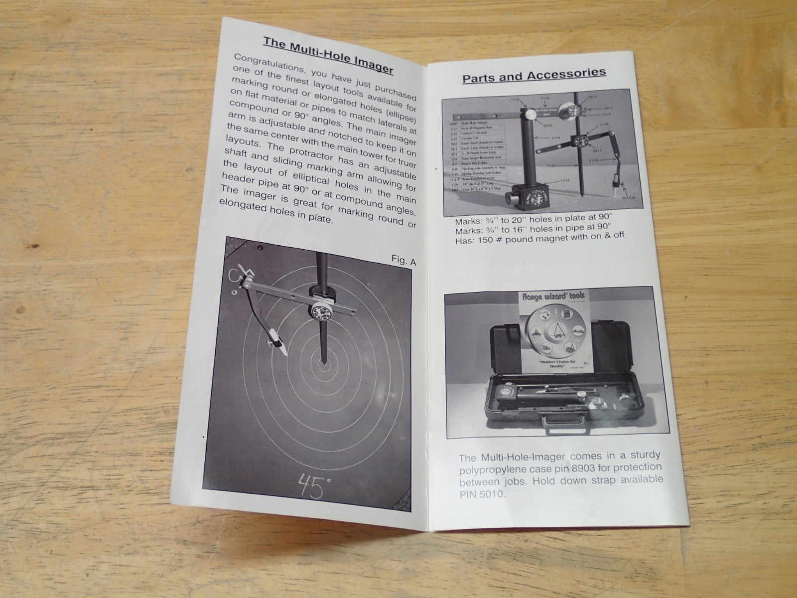 Flange Wizard Tools Magnetic Multi Hole Imager Set 65007 Nice