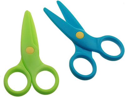 Sicherheitsschere Kinder 2 Stück Kunststoff Rundkopf 11 cm Papierschere