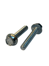 100 Pcs 1/4-20x1 1/2 Grade 5 Hex Serrated Flange Bolts Screws FT Zinc Clear