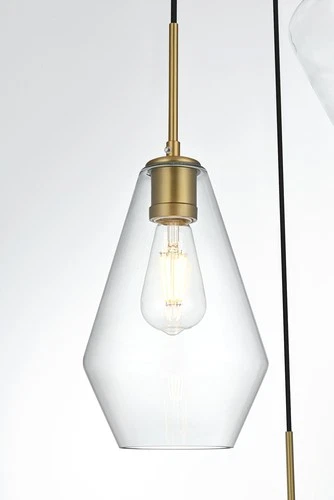 Elegant Lighting LD2268 Gene 3 Light 17"W Multi Light Pendant - Chrome - Picture 6 of 12