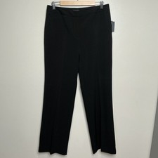Liz Claiborne Audra Trouser Pants Mid-Rise Size 10 Black Stretch Career NWT