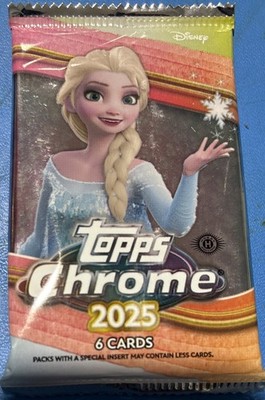 2025 Topps Chrome Disney Hobby Box Single Pck (1 PACK) New, Factory Sealed, Elsa