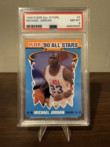 1990-91 Fleer - All-Stars Michael Jordan #5 PSA 8