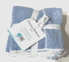 NWT SET OF 4 Tommy Bahama Cotton Soft Washcloths Towel High Tide VNB/BUL 13X13in