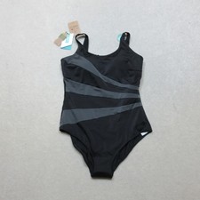 Zoggs Black Women's Swimsuit Size 18 Eco-Friendly Adjustable Straps Swimwear