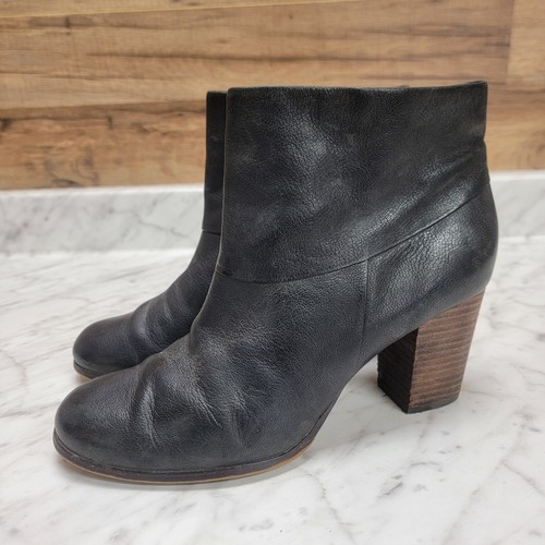 Cole Haan Nik Air Women's Heeled Booties Boots Size 9B Leather Black D38424