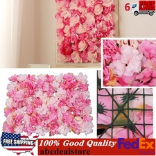 Floral Backdrop Wedding Party Decor 6pcs Artificial Flower Wall Panels 60 40cm