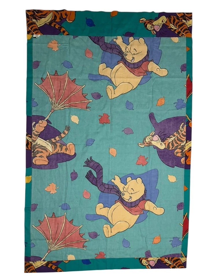 "Cortinas de bolsillo vintage Disney Winnie the Pooh & Tigger Blustery Day Rod 80""x63""" Foto 4 de 4
