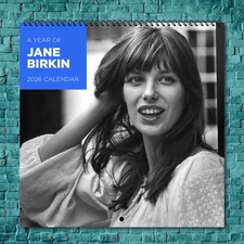 Jane Birkin 2026 Wall Calendar, 12-Month Celebrity Calendar Fan Gift