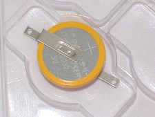 1 x NEW CR2032 Lithium Battery CMOS backup memory with 180  solder tabs