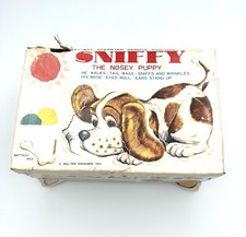 Vintage Sniffy the Nosey Puppy Dog Remote Control Battery Operated Toy Japanese