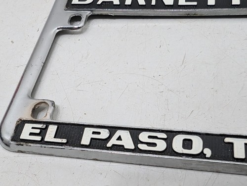 Vintage Motorcycle Dealer License Plate Frame Barnett Harley Davidson El Paso TX - Picture 9 of 14