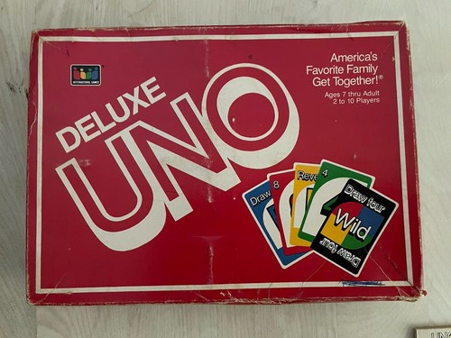Deluxe UNO Card Game Vintage 1986 International Games komplett plus Score Block - Bild 1 von 6