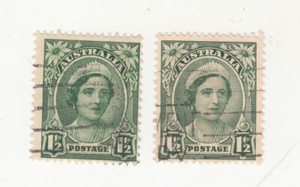 Australia 1942 - 1944. Queen Elizabeth I. 1/2D  Green. Sc# 192. Used