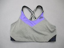 Nike Womens Size S Purple/Gray Wireless Padded DriFit Racerback Sports Bra 6K