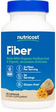 Nutricost Fiber Capsules with Prebiotic Fiber Supplement, 150 Capsules