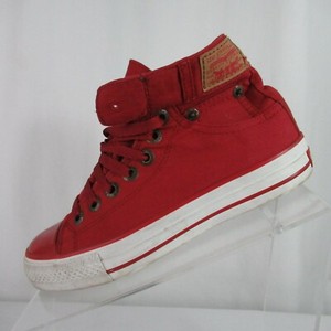 red levi high top shoes